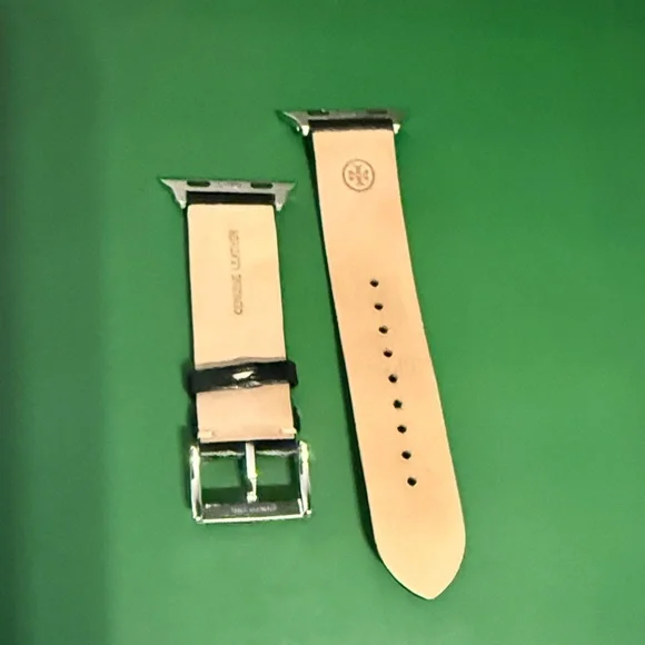 Tory Burch McGraw Black Leather Band for Apple Watch 38mm/40mm - Picture 2 of 2